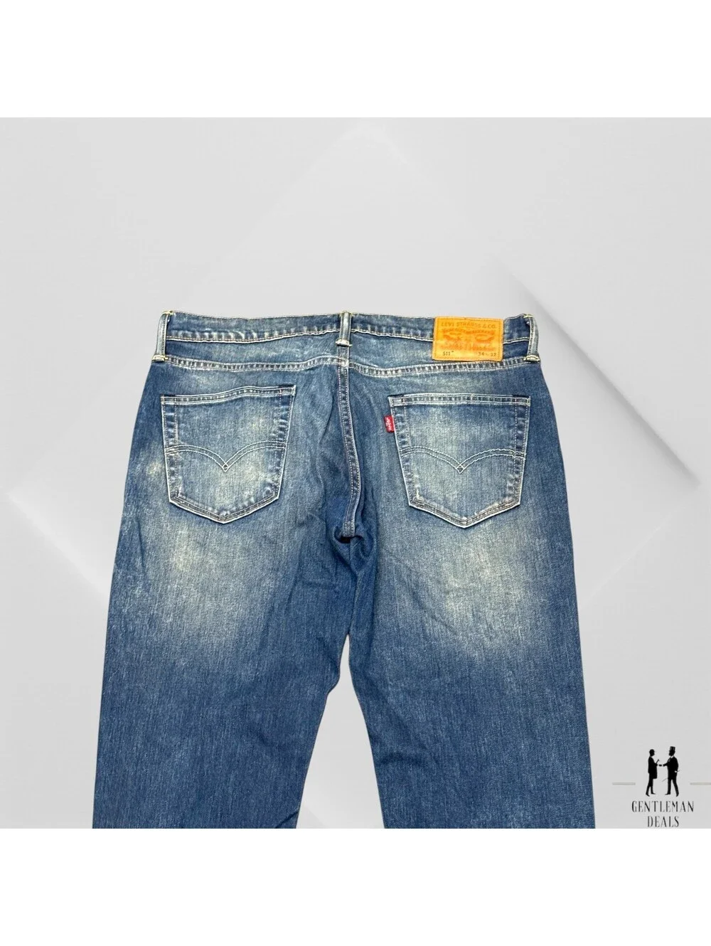 Levis Mens Jeans Blue 34x31 Stretch Denim 511 Slim Straight 5 Pocket Casual